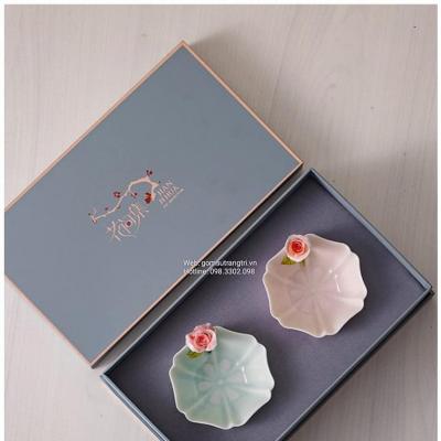BỘ CHÉN TRÀ HỌA TIẾT 3D